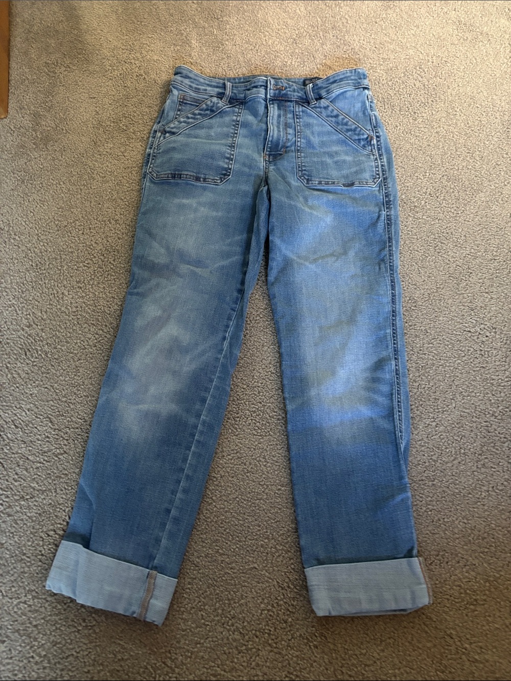 J. Jill Light Blue Cuffed Cropped Jeans